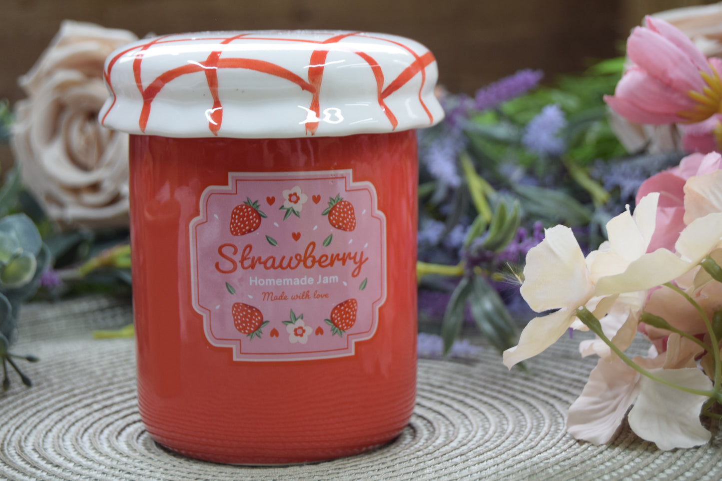 Strawberry Jam Jar Wax Burner