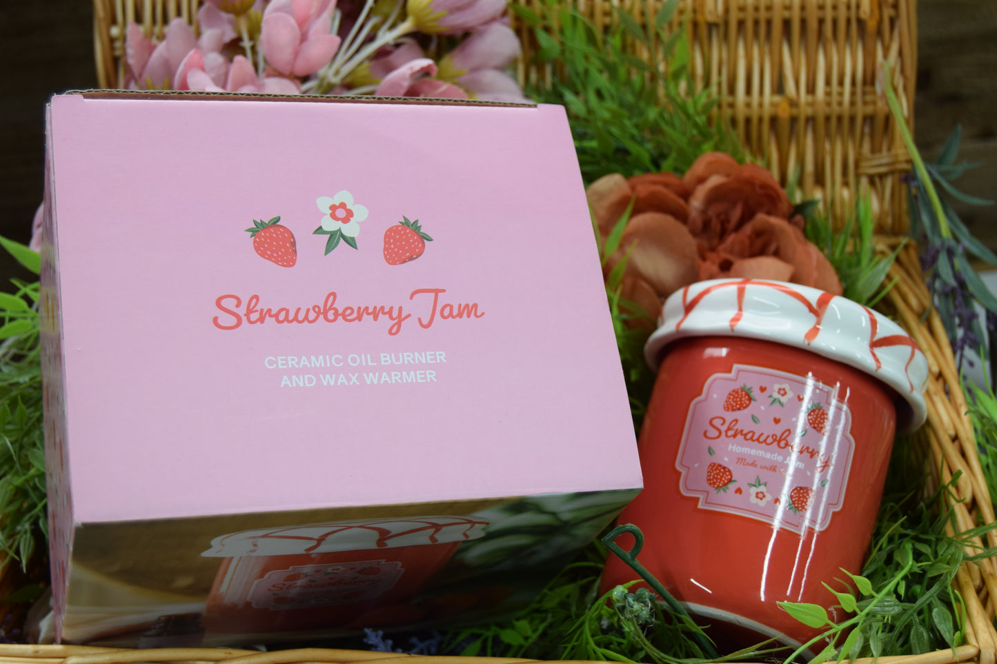 Strawberry Jam Jar Wax Burner