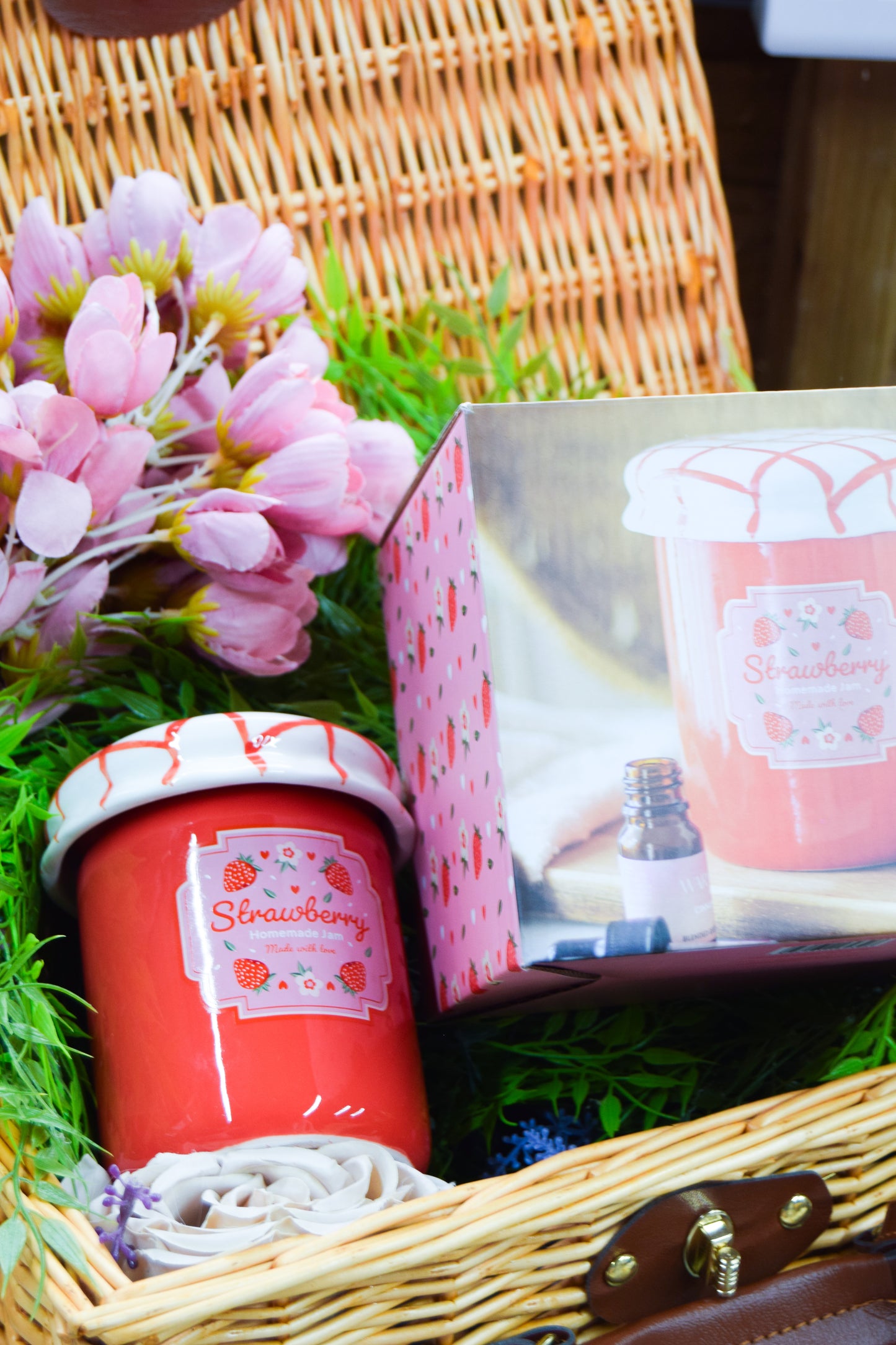 Strawberry Jam Jar Wax Burner