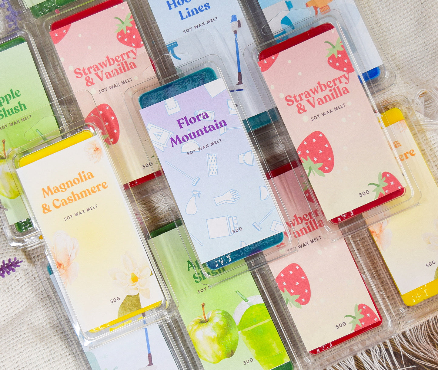 Fresh + Fruity Full Collection Wax Melt Bars (6)