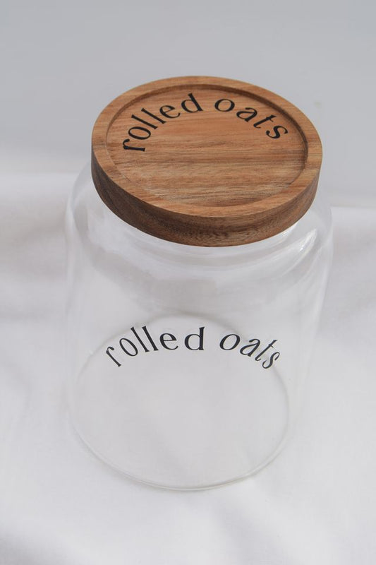 Rolled Oats Glass Pantry Jar 1250ml