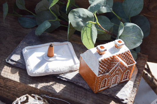 Gingerbread House Incense Cone Burner