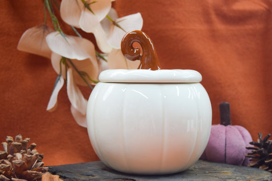 White Curly Pumpkin Wax Burner