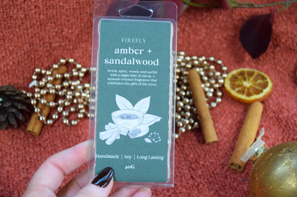Amber + Sandalwood Wax Melt- The Christmas Collection