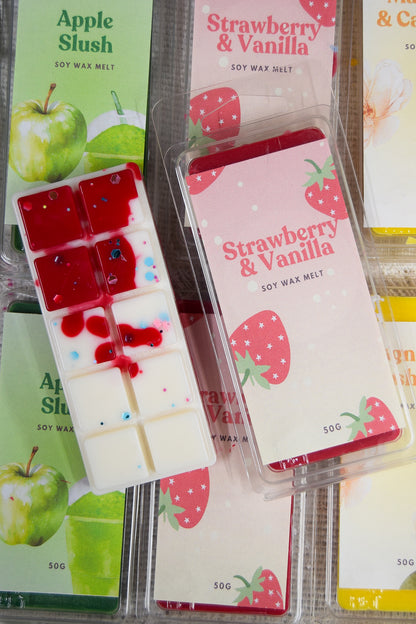 Strawberry & Vanilla Wax Melt Bar