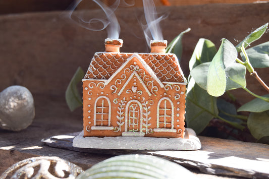Gingerbread House Incense Cone Burner
