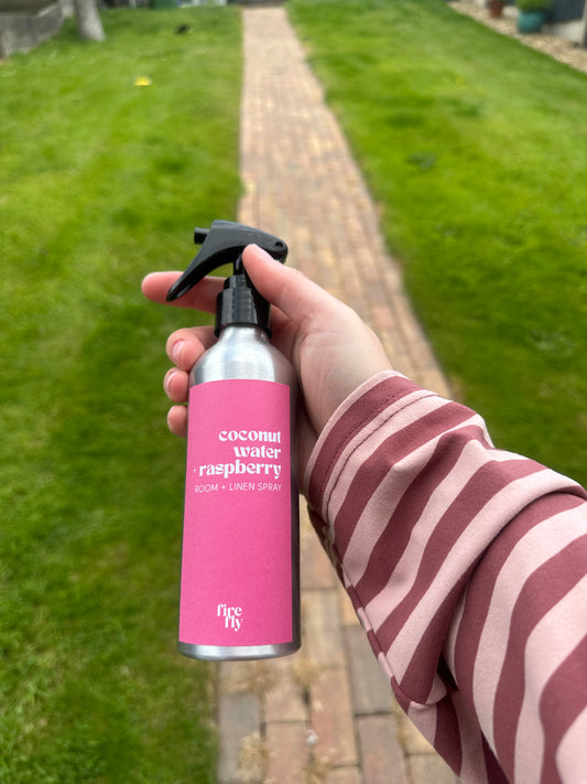 Coconut Water + Raspberry Room + Linen Spray