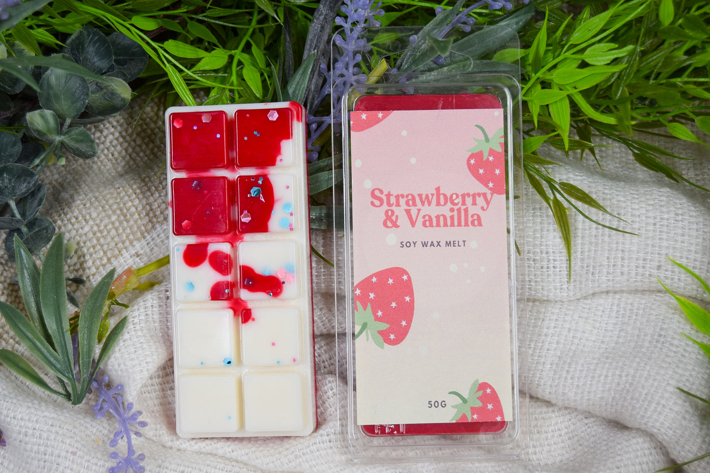 Strawberry & Vanilla Wax Melt Bar