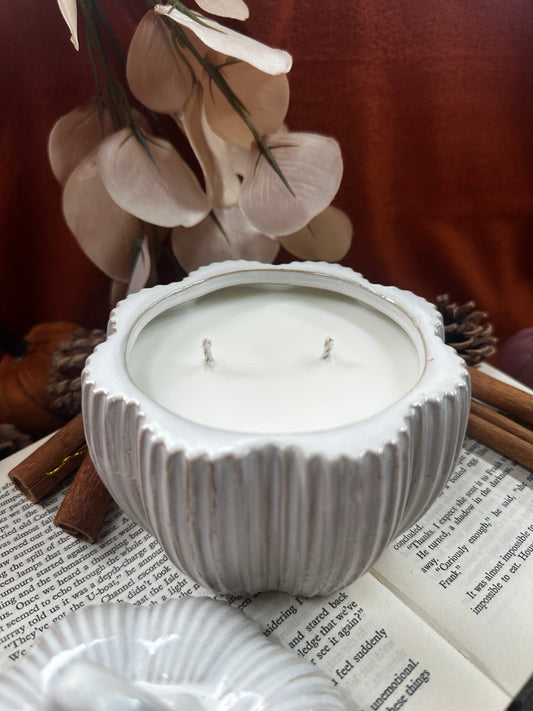 Ceramic Pumpkin Candle